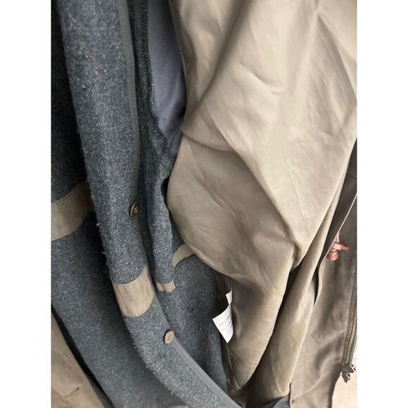 Bill Blass Men Long Trench Coat with Removable Hood / Lining Size 14 - Picture 12 of 15